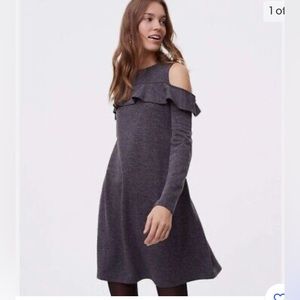 Loft medium petite gray dress